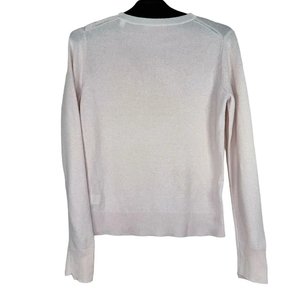 A.L.C. Pink Twist Cut Out Wool Cashmere Sweater XS